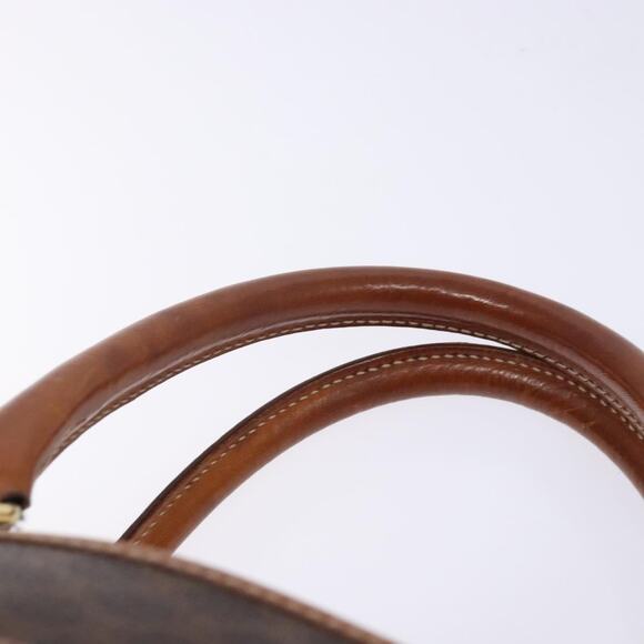 CELINE Macadam Canvas Hand Bag Pvc Leather Brown Gold - Picture 8 of 13